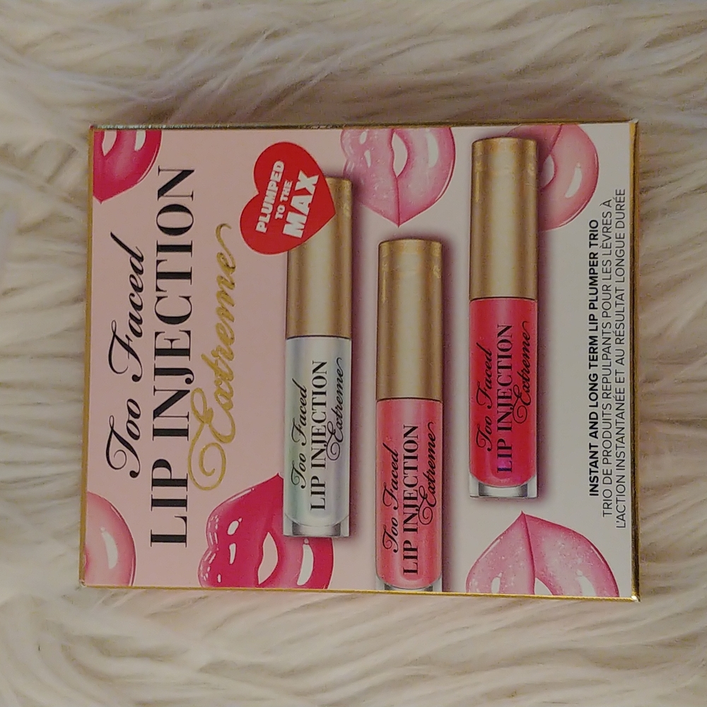 💋FIRM! NWT TOO FACED LIP INJECTION EXREME PLUMPED TO THE MAX BOX SET